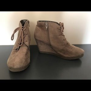 Target suede platform booties